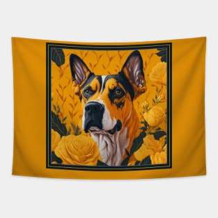 German dog. Style vector (yellow version 2 german dog) Tapestry