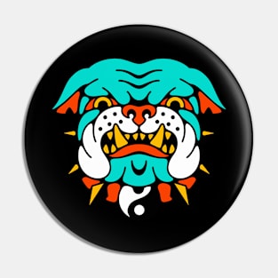 Bulldog yinyang Pin