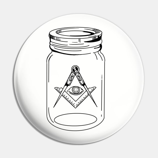 Freemason Jar Pin by RobKingIllustration