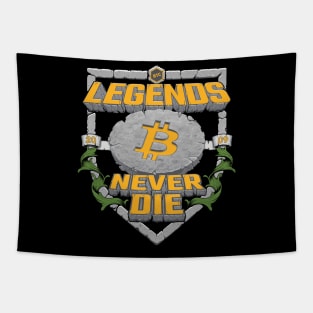 Bitcoin - Legends never die Tapestry