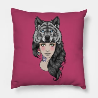 Wolf Girl Pillow