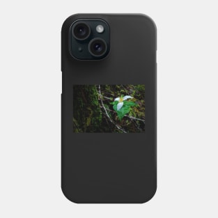 White Trillium in the Rain Phone Case