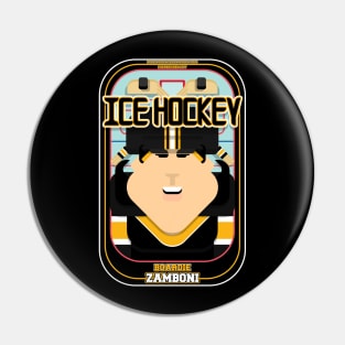 Ice Hockey Black and Yellow - Boardie Zamboni - Amy version Pin