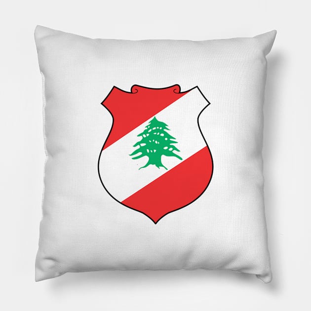 Coat of arms of Lebanon Pillow by Wickedcartoons