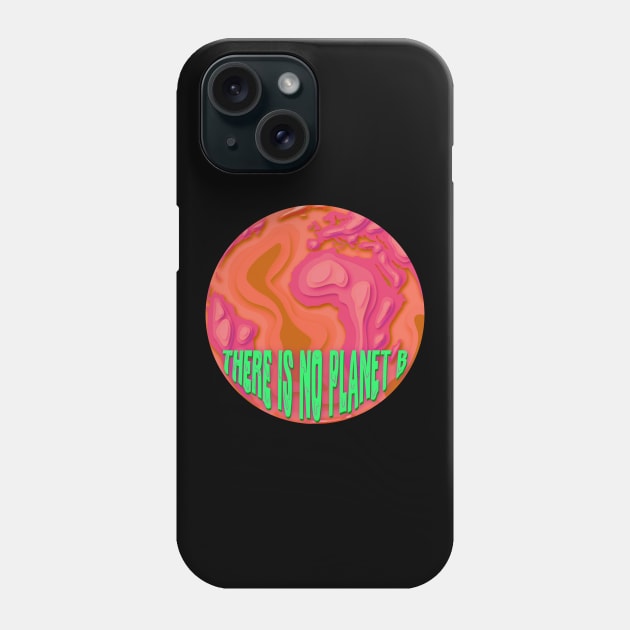 warm trippy there is no planet b ( paper cut out earth ) Phone Case by acatalepsys 