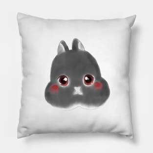 Sean Head | Netherland Dwarf Black Otter Rabbit Pillow