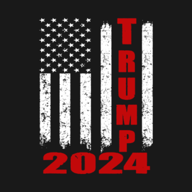 Trump 2024 American Flag - Trump - T-Shirt | TeePublic AU