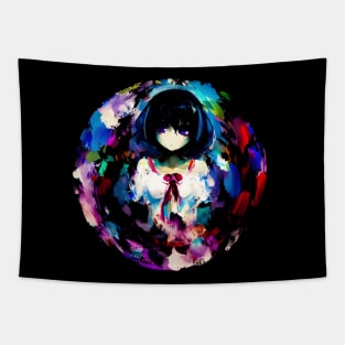 Anime Girl Painting Tapestry