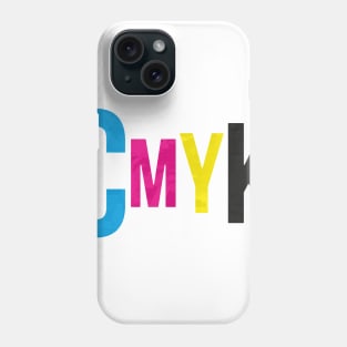 CMYK Random Grunge Typography Phone Case