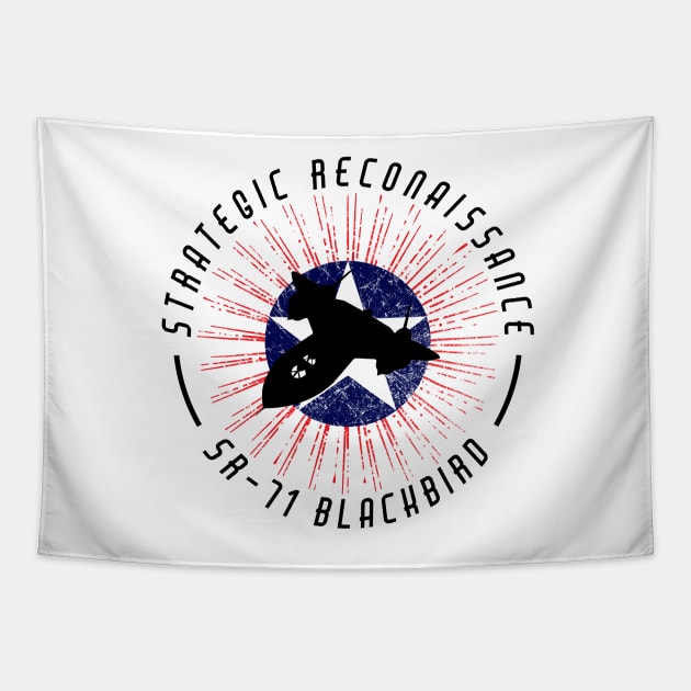 Strategic Reconnaissance SR-71 Blackbird Tapestry by Wykd_Life