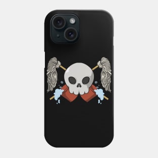 Janitors crew Jolly Roger pirate flag (no caption) Phone Case