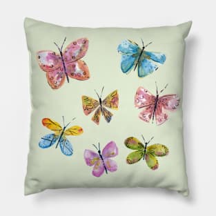 Watercolor Butterflies Pillow