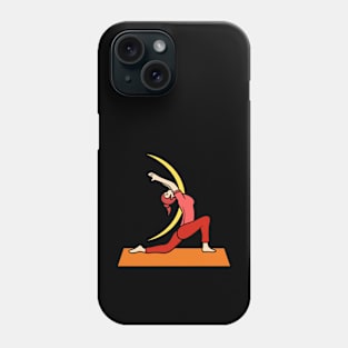 Yoga pose - moon Phone Case