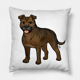 Dog - American Staffordshire Terrier - Natural Brown Brindle Pillow