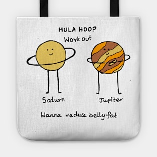 Hula hoop science joke planets Tote