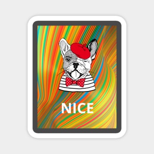 Party Frenchie Dog Magnet