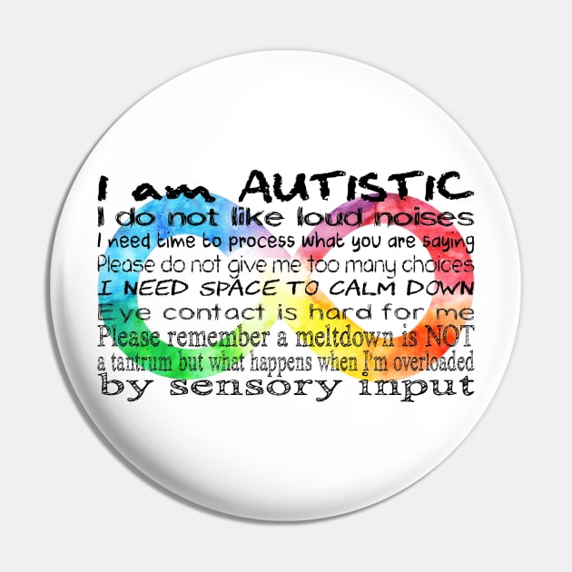 I am Autistic Pin by NatLeBrunDesigns