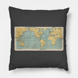 World Map Pillow