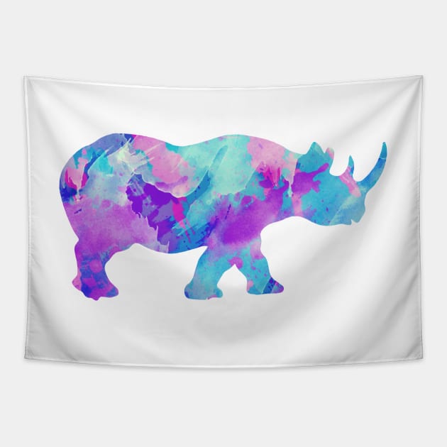 Abstract Rhino Tapestry by uniqued