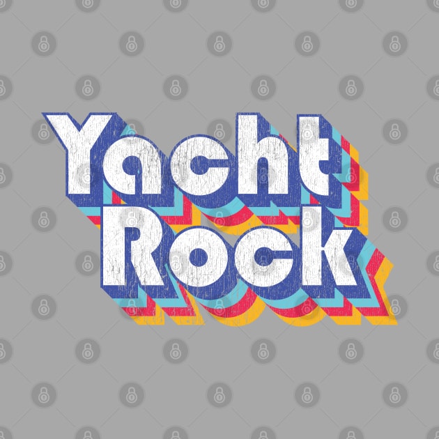 Psychedelic Fade Yacht Rock Party Boat Drinking design by Vector Deluxe