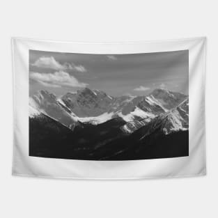 The Rocky Mountains in black and white Tapestry