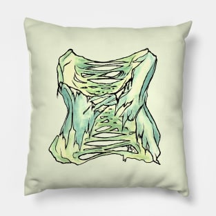 Dramabite Zombie X Letter Initial Typography Text Character Statement Pillow