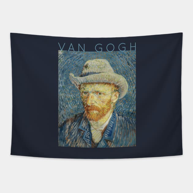 Van Gogh - Self Portrait #3 Tapestry by TwistedCity