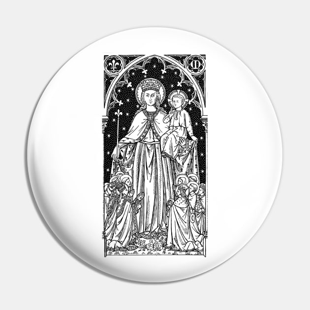 Child Jesus and Mary Pin by DeoGratias