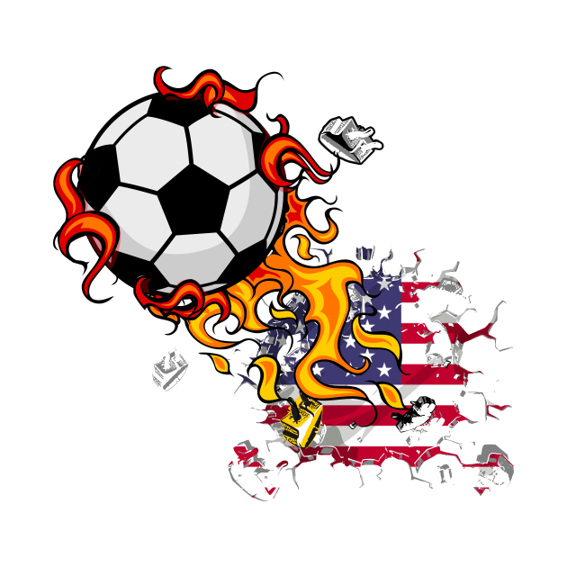 American Flag Soccer by soufyane