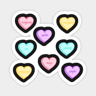 Aesthetic Ateez Loveheart Stickers Magnet