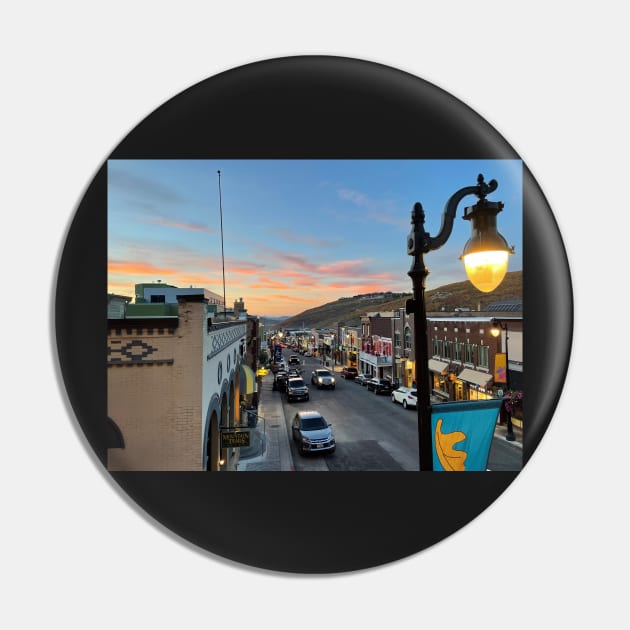 Main Street Park City Sunset Pin by Claireandrewss