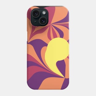 groovy patterns, Abstract background of rainbow groovy Wavy Line design in 1970s Hippie Retro style Phone Case