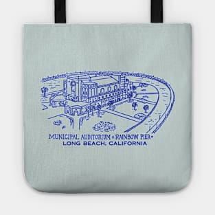 1947 Municpal Auditorium & Rainbow Pier Long Beach Tote