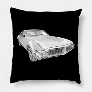 Oldsmobile Toronado 1968 American classic car monochrome Pillow