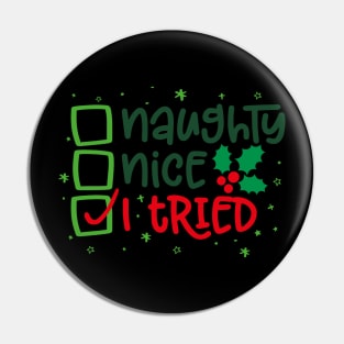 Christmas Resolution Pin