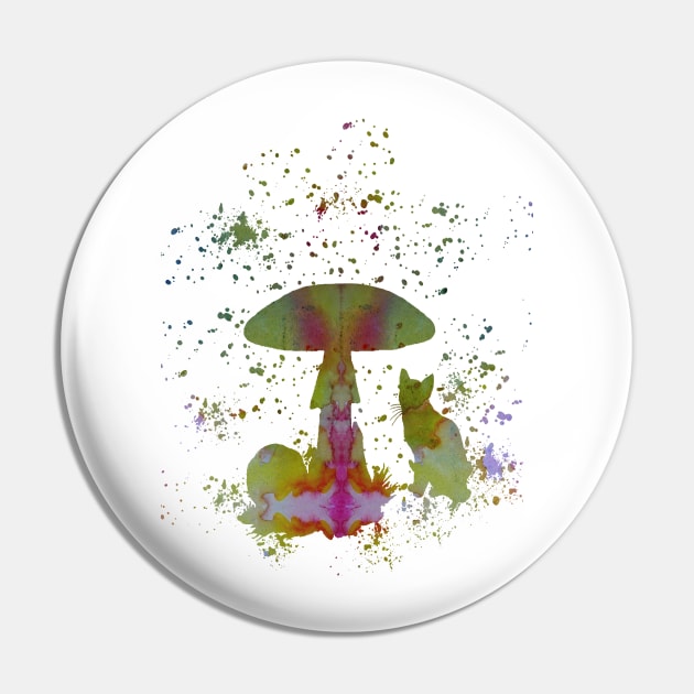 Mushroom cat Pin by BittenByErmines