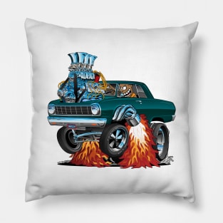 Sixties American Classic Muscle Car Cartoon Pillow