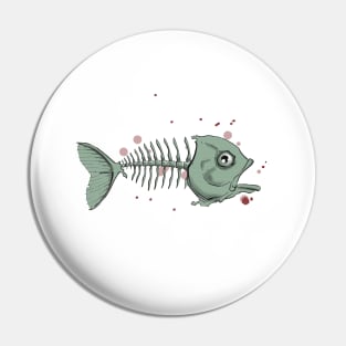 The Fish Skeleton Pin