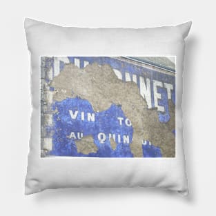 French painted advertising sign Pillow