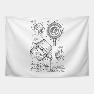 Hair Dryer Sound System Vintage Patent Hand Drawing Tapestry