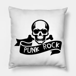 punk rock skull Pillow