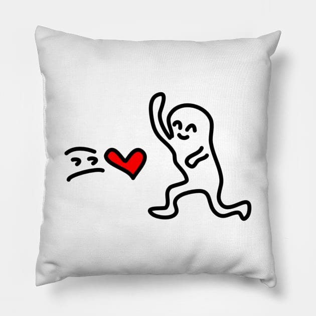 Partnerlook Couple Cute Heart Romantic Valentine Love Forever Best Friends Pillow by Kibo2020