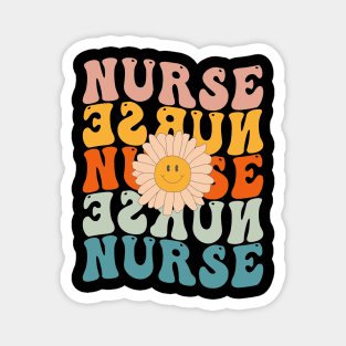 Retro Groovy Nurse Life For Women Nursing For Nurses Week Magnet