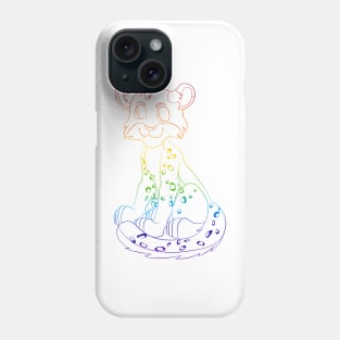 Snow leopard rainbow lines Phone Case