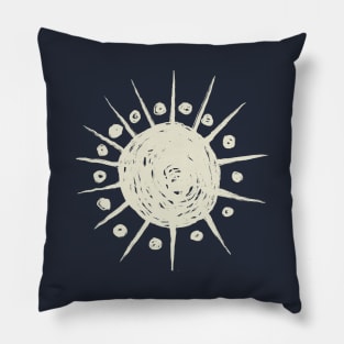 Solar Eclipse Drawing - 8 Pillow