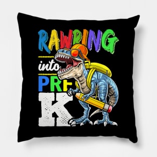 Rawring into Pre-K Dinosaur Back to School  s Gift Pillow