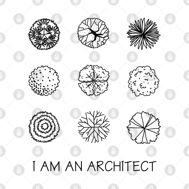 I Am An Architect. Trees sketches Black by The Architect Shop