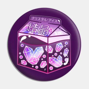 Crystal Ice Milk Carton Pin