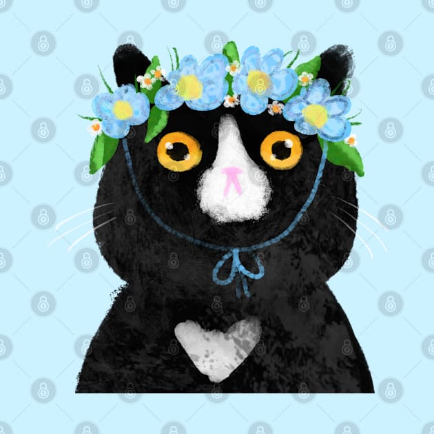 Flower Crown Kitty by KilkennyCat Art