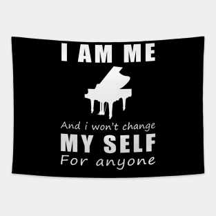 Tickle the Ivories, Be Unapologetically You - Piano Tee! Tapestry